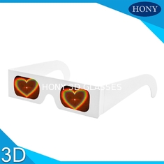 हार्ट डिफ्रैक्शन चश्मा इंद्रधनुष पेपर चश्मा 250 जी कस्टमज प्रिंटिंग