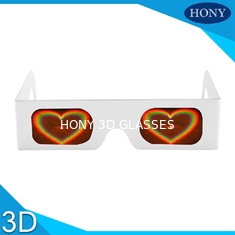 हार्ट डिफ्रैक्शन चश्मा इंद्रधनुष पेपर चश्मा 250 जी कस्टमज प्रिंटिंग