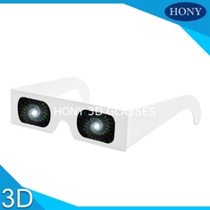 पेपर डिफ्रैक्शन 3 डी आतिशबाजी चश्मा सर्पिल 3 डी होलोग्राफिक चश्मा पूर्ण रंग प्रिंट