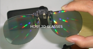 सफेद 3D सिनेमा आतिशबाजी चश्मा क्षति प्रतिरोध 0.06 मिमी Lense