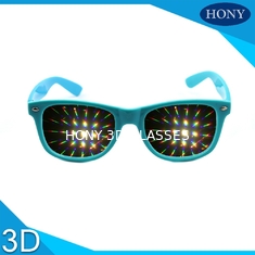 विवर्तन लेंस OEM के साथ फैशनेबल फ्लिप क्लिप 3 डी आतिशबाज़ी चश्मा / ODM