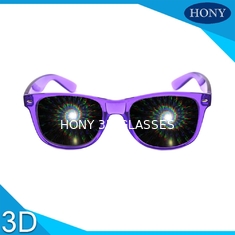 विवर्तन लेंस OEM के साथ फैशनेबल फ्लिप क्लिप 3 डी आतिशबाज़ी चश्मा / ODM