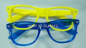 सिनेमा व्हाइट परिपत्र Polarized 3 डी चश्मा यूवी विरोधी foldable हथियारों के साथ