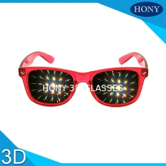 कॉलेज पार्टी के लिए लोकप्रिय पीसी प्लास्टिक फ्रेम 3 डी आतिशबाजी चश्मा