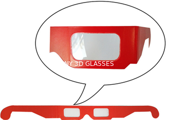 Anaglyphic पेपर 3 डी चश्मा, डिस्पोजेबल लाल 3 डी मॉनिटर चश्मा 400 * 37 मिमी आकार