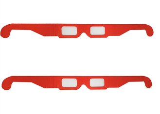 3 डी ड्राइंग पिक्चर EN71 ROHS के लिए क्रोमा गहराई पेपर 3 डी चश्मा लाल रंग