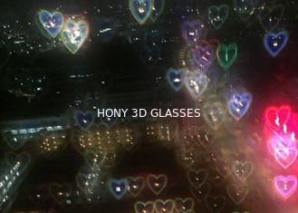 स्वनिर्धारित दिल विवर्तन चश्मा लोगो लोगो के साथ 3 डी आतिशबाजी चश्मा मुद्रित