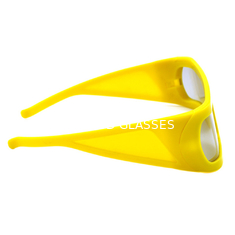आईमैक्स सिनेमा के लिए बिग साइज 3 डी चश्मा पीला फ्रेम 3 डी 4 डी 5 डी मूवी देखना