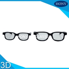 वयस्कों के लिए ABS फ्रेम परिपत्र ध्रुवीकृत 3 डी चश्मा