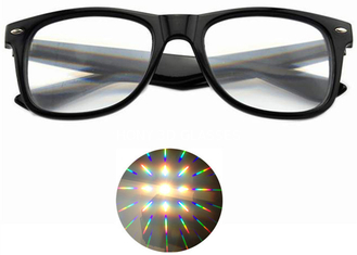 परम डिफ्रैक्शन चश्मा - 3 डी प्रिज्म प्रभाव ईडीएम इंद्रधनुष 3 डी शैली रव चश्मा