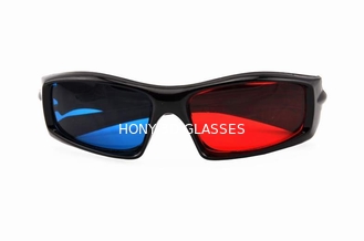 निष्क्रिय प्लास्टिक लाल सियान 3 डी चश्मा, Anaglyph लाल, नीले चश्मे