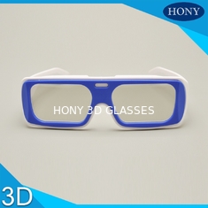 IMAX पुन: प्रयोज्य रैखिक ध्रुवीकरण 3 डी चश्मा वयस्क के लिए सफेद / नीला फ्रेम