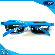 सिनेमा एबीएस रैखिक ध्रुवीकरण 3 डी चश्मा, ब्लू फ्रेम के साथ 3 डी मूवी चश्मा