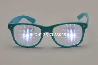 पीवीसी लेजर उत्सव और त्योहार के लिए 3 डी आतिशबाज़ी चश्मा लेंस