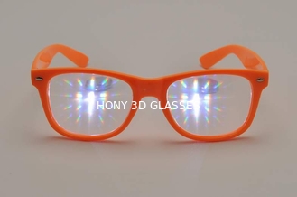 3 डी आतिशबाजी चश्मा, संवर्धन ऑरेंज फ्रेम आई चश्मा पहनें
