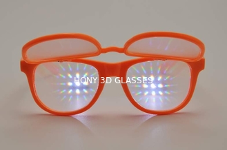 डबल प्रभाव प्लास्टिक विवर्तन चश्मा फ्लिप अप शैली सजावट के लिए