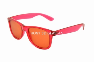 एम्बर विवर्तन झंझरी फिल्म के साथ नारंगी 3 डी आतिशबाज़ी चश्मा