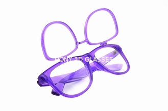 पारदर्शी बैंगनी प्लास्टिक विवर्तन चश्मा, चश्मा ऊपर फ्लिप
