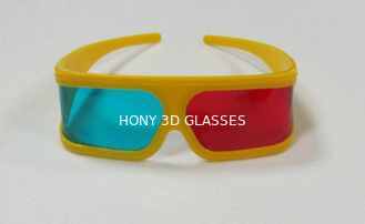 पीले रंग के साथ polarized प्लास्टिक लाल सियान 3D सिनेमा चश्मा फ्रेम OEM ODM