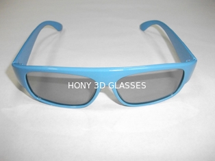 3 डी चश्मा ROHS, EN71 लाल नीले प्लास्टिक परिपत्र Polarized