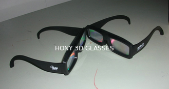 फिल्में देखने के लिए डिजाइनर ABS प्लास्टिक फ्रेम इंद्रधनुष 3 डी आतिशबाज़ी चश्मा