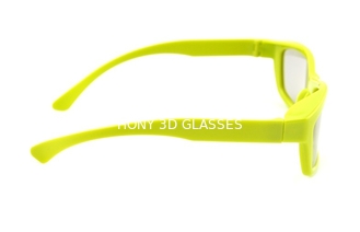 पीले प्लास्टिक फ्रेम वृत्तीय ध्रुवीकरण Reald 3D फूट डालना चश्मा लेंस