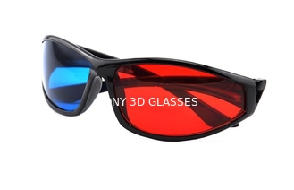 इको फ्रेंडली एबीएस प्लास्टिक लाल सायन 3 डी चश्मा ध्रुवीकरण 3 डी मूवी देखना