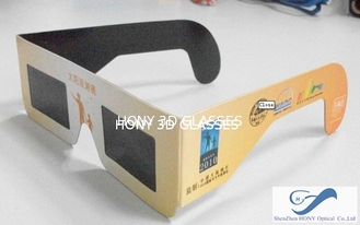 सस्ते कागज फ्रेम सौर ग्रहण चश्मा 0.20 mm पालतू लेंस के साथ देख रहे हैं वो