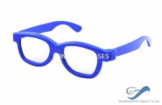बच्चों और वयस्क के लिए नीला फ़्रेम Reald फूट डालना चश्मा 3 डी परिपत्र