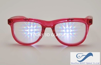 बच्चों रंगीन 3 डी पटाखे चश्मा, डबल विवर्तन चश्मा
