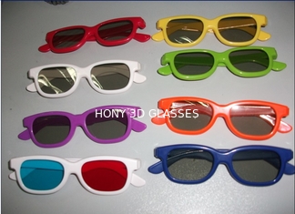 रंगीन प्लास्टिक परिपत्र Polarized सिनेमा के लिए 3 डी सुरक्षा चश्मा