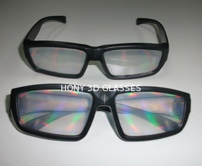 ब्लैक के साथ शैक्षिक Resuable 3 डी चश्मे आतिशबाजी चश्मा फ्रेम CE FCC RoHS