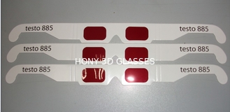 3D लाल विकोडक चश्मे के साथ कागज फ्रेम, डिस्पोजेबल 3 डी चश्मा