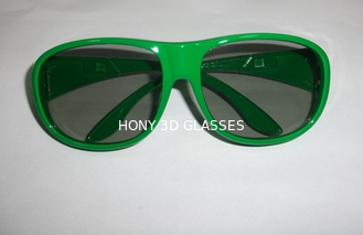 हरी प्लास्टिक वृत्तीय ध्रुवीकरण सिनेमा बड़े आकार के लिए 3 डी चश्मा