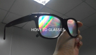 पीसी प्लास्टिक फ्रेम 3 डी आतिशबाज़ी चश्मा व्यावसायिक 0.06 मिमी लेंस लेज़र