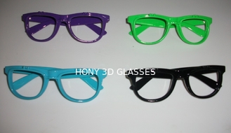 बैंगनी फ्रेम 3 डी आतिशबाज़ी चश्मा, प्लास्टिक विवर्तन चश्मा