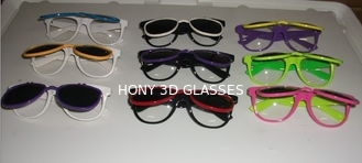 प्लास्टिक डिफ्रैक्शन 3 डी चश्मा फैशन फ्रेम अनुकूलित लोगो मुद्रण 12 रंग