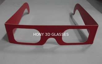 क्रोमड गहराई लेंस के साथ टिकाऊ कस्टम प्रिंटिंग लाल सायन 3 डी चश्मा
