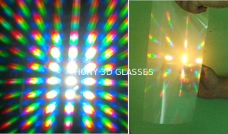 3 डी आतिशबाज़ी चश्मा 0.06 मिमी पीवीसी या पालतू लेजर लाल पुर्नप्रयोग Ce Rohs लेंस