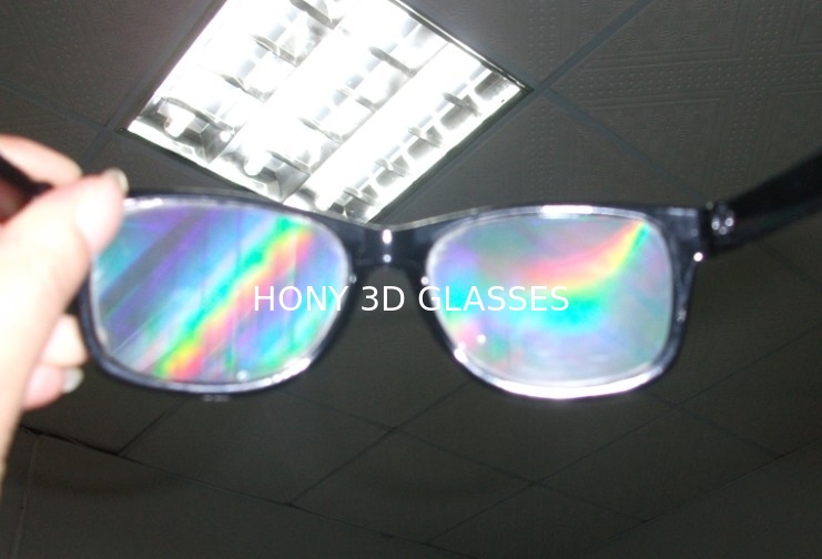 अनुकूलित डिस्पोजेबल पीसी 3 डी आतिशबाज़ी चश्मा लेजर रोशनी दिखाने के लिए