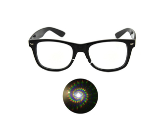 सर्पिल अल्टीमेट 3 डी डिफ्रैक्शन चश्मा साफ़ राव प्रिज्म ग्रेटिंग चश्मा इंद्रधनुष आतिशबाजी सर्पिल