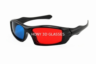 निष्क्रिय प्लास्टिक लाल सियान 3 डी चश्मा, Anaglyph लाल, नीले चश्मे