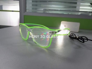 विवर्तन के साथ Shinging El वायर चश्मा लेंस प्रभाव आतिशबाजी को देखने के लिए