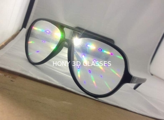 लोकप्रिय शैली प्लास्टिक विवर्तन चश्मा, इंद्रधनुष लेजर चश्मा