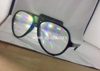 लोकप्रिय शैली प्लास्टिक विवर्तन चश्मा, इंद्रधनुष लेजर चश्मा