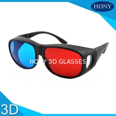 वयस्क आकार लाल सायन 3 डी चश्मा मोटी लेंस अनुकूलित फ्रेम रंग