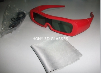 लाल यूनिवर्सल सक्रिय शटर 3 डी टी वी चश्मा रिएक्शन एलसीडी लेंस