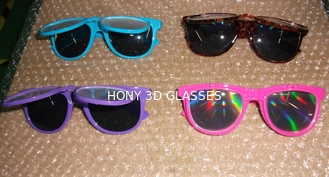 Defraction अनुकूलित साथ रंगीन फ्रेम के 3 डी आतिशबाजी चश्मा झंझरी