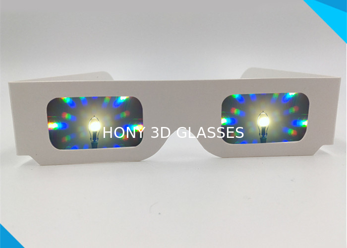 Concert 3d Fireworks Glasses , Paper Diffraction Glasses 13500 Light Gratings
