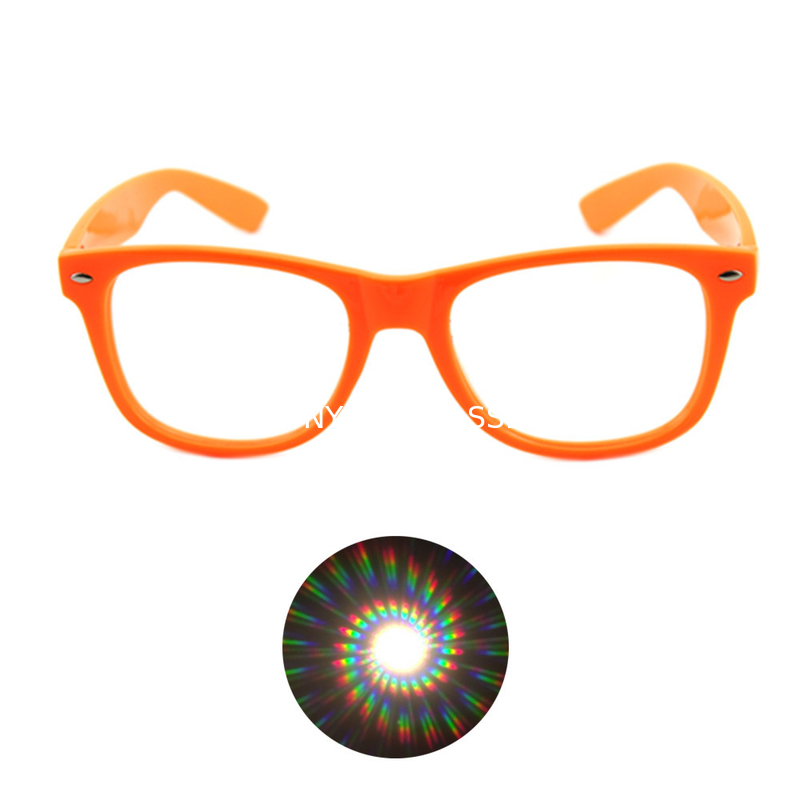 अपने लोगो प्लास्टिक डिफ्रैक्शन चश्मा सर्पिल रव आतिशबाजी चश्मा मुद्रित करें